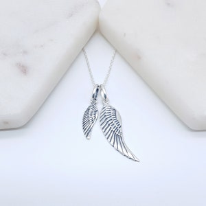 Silver Angel Wing Pendant | Angel Jewellery | Angel Necklace