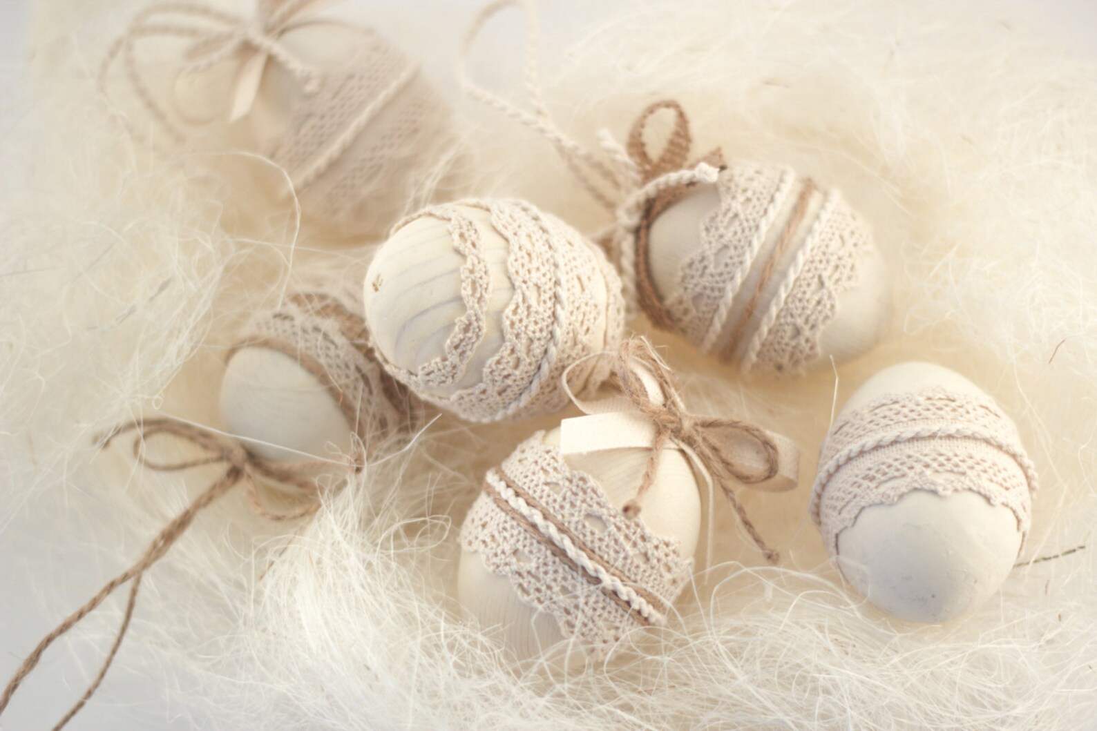 Set of Six Easter Eggs Easter Holiday Gift Easter Ornament Etsy