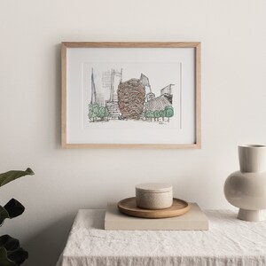 The Vessel Print / NYC Illustrated Wall / Hudson Yards / Manhattan Watercolor / New York City Art