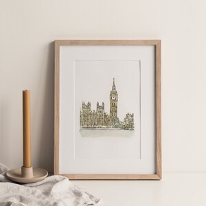 Big Ben Print | Londres Illustration | Art mural britannique