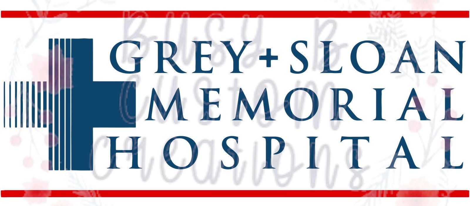 Grey Sloan Memorial Hospital logo 2 color options READY TO | Etsy