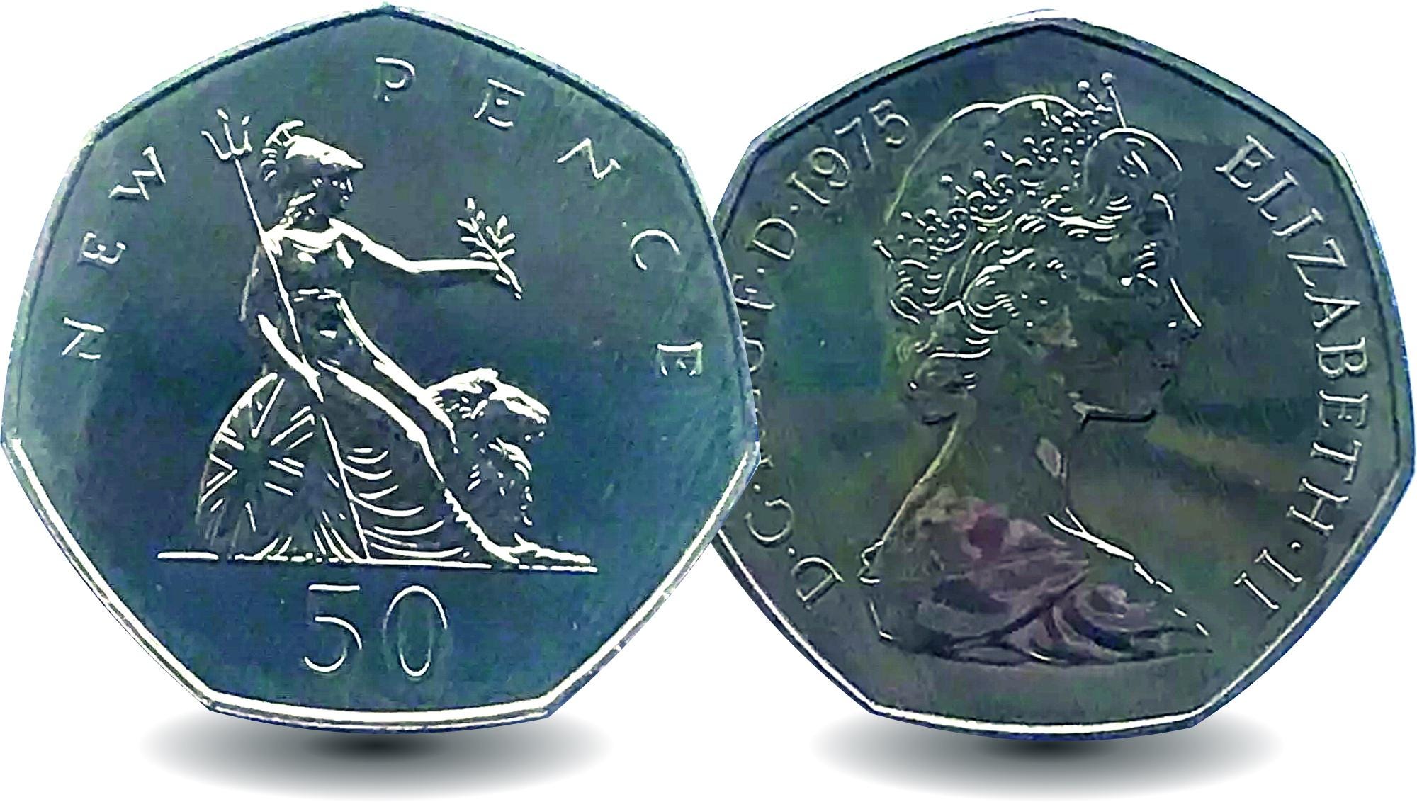 Vintage 50 new pence - Etsy 日本