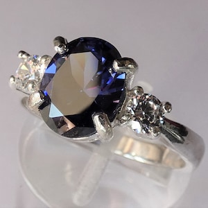 Tanzanite Silver Ring Handmade in England