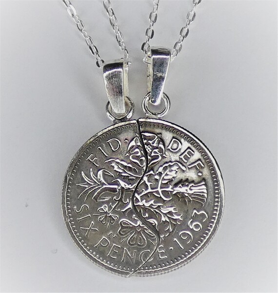 Half a sixpence on sale necklace
