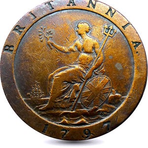 First English Copper Penny 1797 Made in London