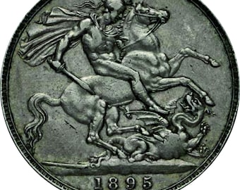 1897 LXI Queen Victoria Veiled Head Full Crown .925 Silver