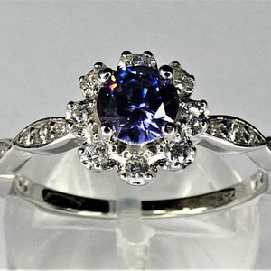 Ladies Delicate Silver Tanzanite Ring