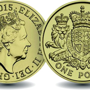 Uncirculated One Pound Coin 2015 Made in UK