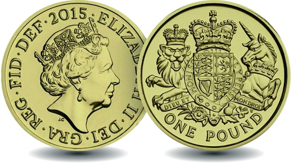 イギリス　1ポンド ピエフォー　2015年 イギリス 1ポンド ピエフォー 2015年 1ポンド ニッケル黄銅貨(1985年