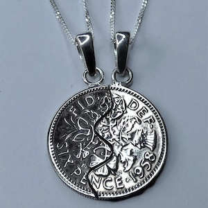 60th Birthday 1965 Half A Sixpence Necklace