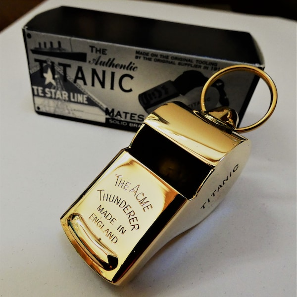 Titanic Whistle and 1912 Penny with Authenticity Certificate
