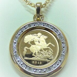 22ct Gold Quarter Sovereign Pendant - Etsy