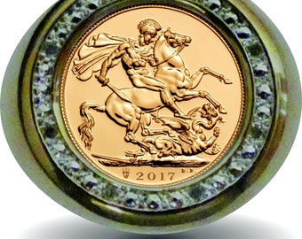 22ct Gold Quarter Sovereign Ring