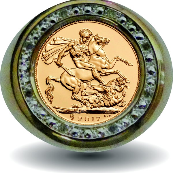 22ct Gold Quarter Sovereign Ring