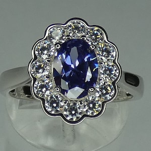 Silver Tanzanite Ring Handmade in England