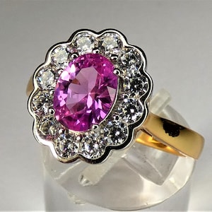 Pink Sapphire Silver Ring