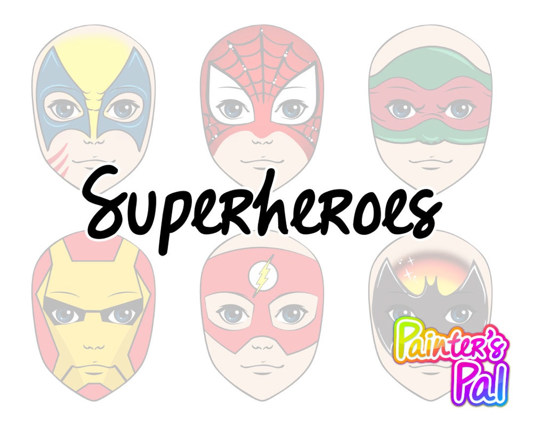 Digital Face Paint Design Pack Superheroes - Etsy