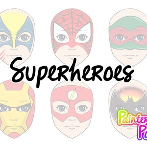 Digital Face Paint Design Pack Superheroes - Etsy