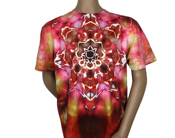 Mandala tie dye shirt, Trippy shirt, Hippie clothes men, Fathers day gift from daughter, XL