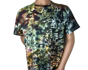 Tye dye shirt, Hiking shirt men, Earthy tie dye shirt, Father in law gift, 50th birthday gift for men, XL