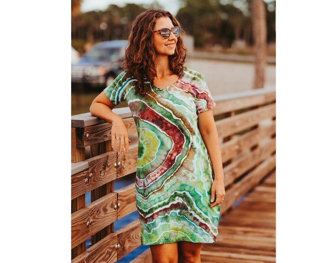 Tie-Dye Rose Reverie Boho Maxi Dress
