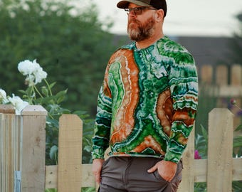 Tye dye t shirt, Fall and winter clothing, Hippie clothes men, Cotton anniversary gift for him, All sizes