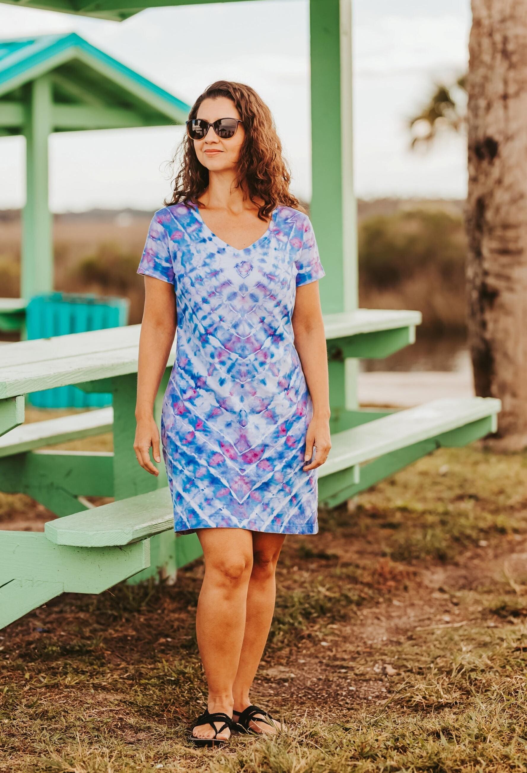Pink and Blue Tie Dye Dress - Etsy Pink and Blue Tie Dye Dress - Etsy