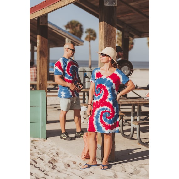 red white and blue tie dye dress YGroup_AW-DR-11260 589-5 Strappy maxi dress Coat Size:52 R and Purple Tie Dye