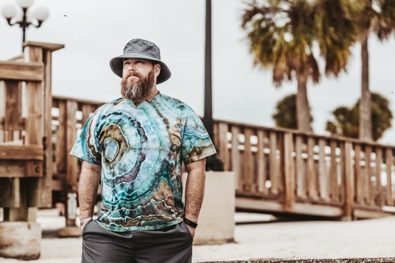 Blue Geode Ice Tie Dye Shirt 