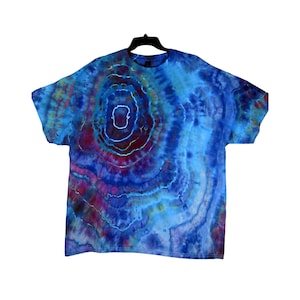 Psychedelic t shirt, Ice dye shirt, Hippie tie dye, 50th birthday gift for men, 3XL