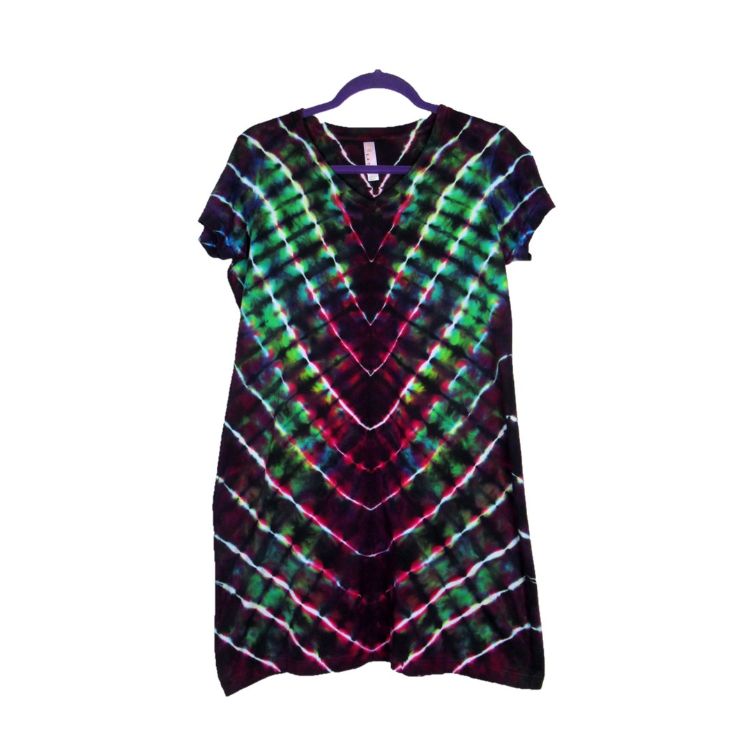 Square Neck Psychedelic Mini Dress (XS/S)