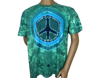 Peace sign tie dye shirt, Hippie clothes men, Tye dye shirt, 30th birthday gift for him, XL