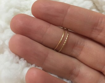 solid gold midi rings
