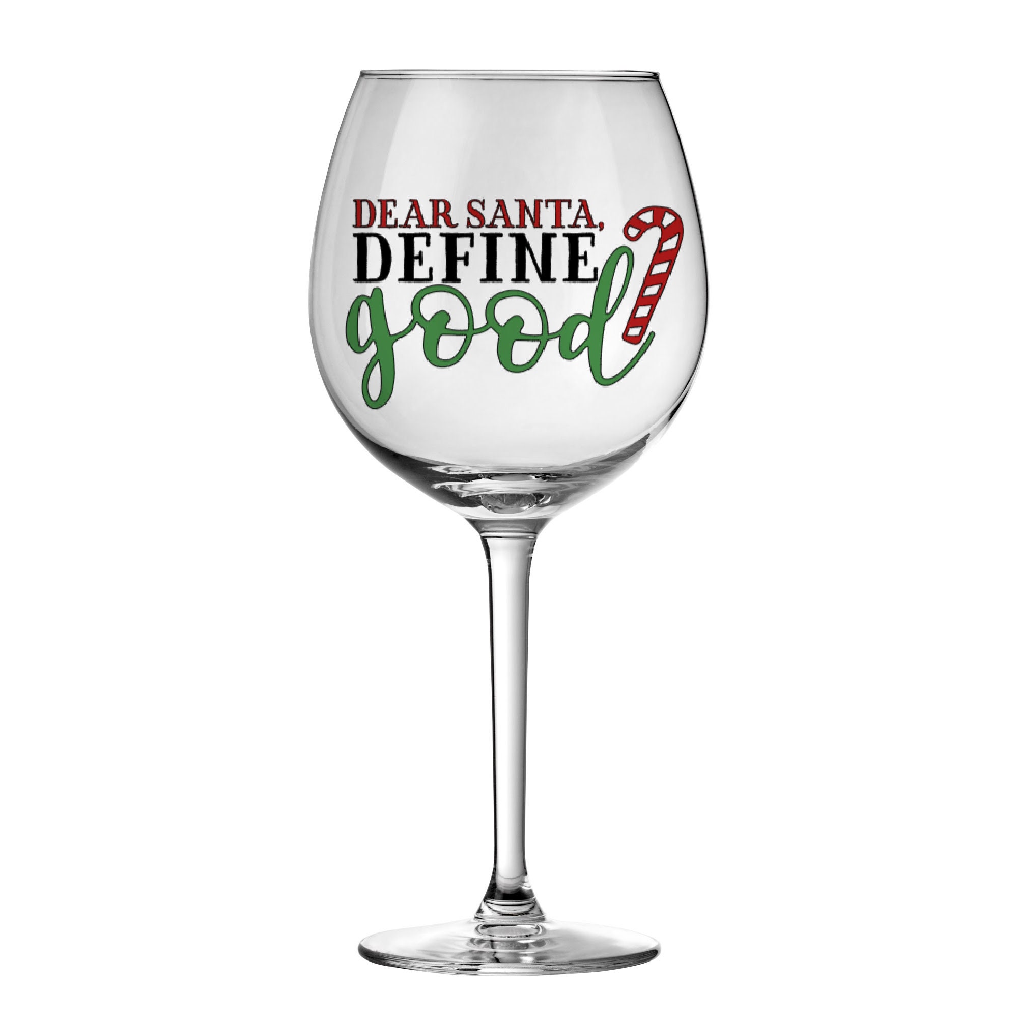 Christmas Funny Vinyl Decals Set 0f 5 Wine Glass Decals Etsy