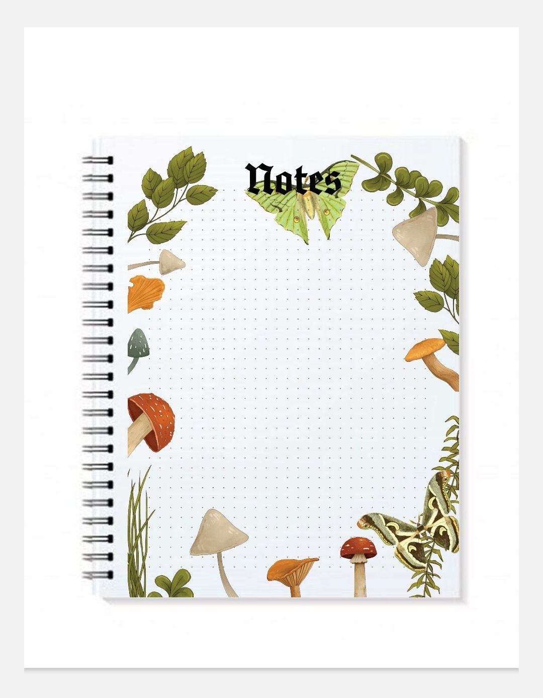 Free Bonus Notes Page** Cottage Core Mushrooms and Moths Printable ...