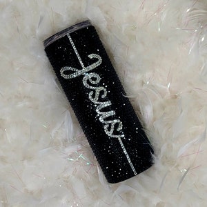 Jesus Rhinestone Tumbler/Custom Bling Tumbler/Personalized Tumbler/Birthday Gifts/Gifts for Her/Special Occasion