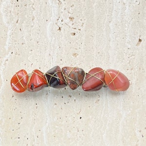 Vintage barrette with faux red stones Red Stone Barrette - Etsy main image 2
