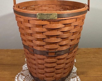 Large Longaberger Oval Waste Basket - Etsy