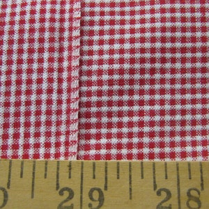 Schumacher Red and White Mini Check Cotton Fabric image 3