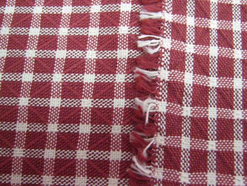 Waverly Brick Red Windowpane Plaid Fabric image 3