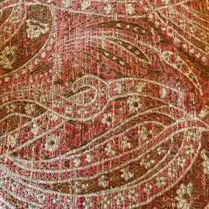 Colefax & Fowler Fabric in the Pattern Burnell, Color Red