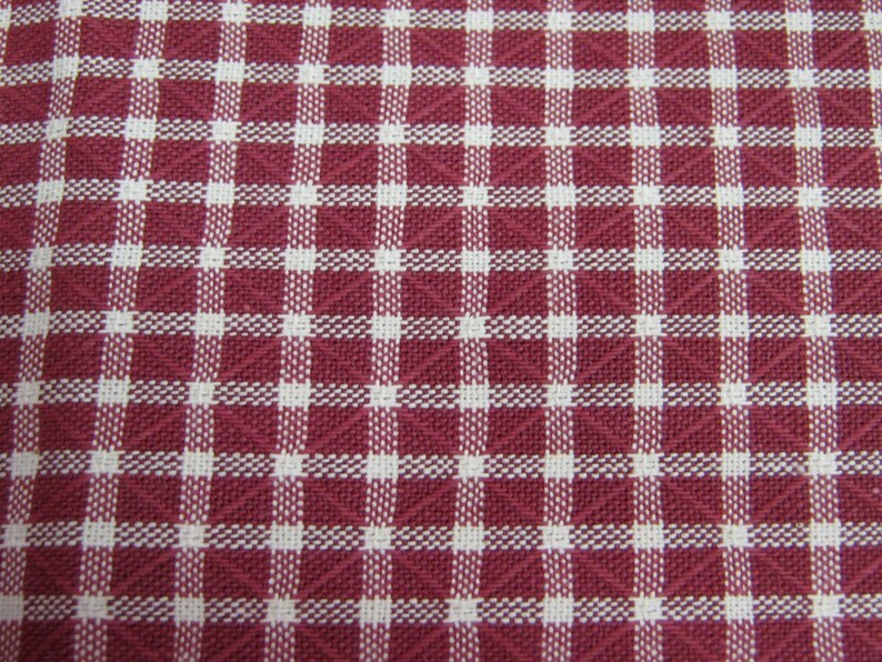 Waverly Brick Red Windowpane Plaid Fabric image 2