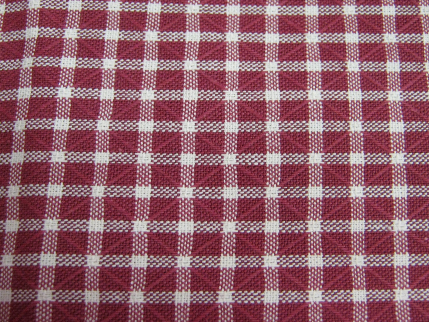 Waverly Brick Red Windowpane Plaid Fabric - Etsy