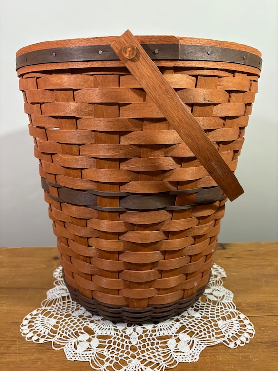 Longaberger Banker's Waste Basket From the J.W. Collection