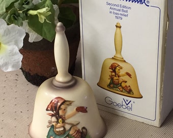 Hummel Collectible Annual Bell, 1979 2nd in the Series, W. Goebel Bell in Bas Relief, Named "Farewell"