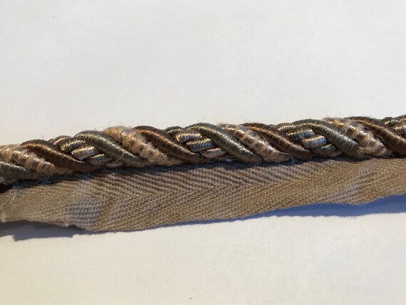 Robert Allen 3 8 Inch Taupe And Grey Decorative Cord With Lip Etsy