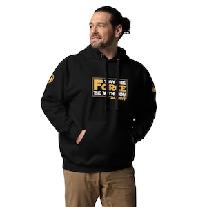 May the Force Be With You Always Hoodie | Black Hoodie with Jedi Logo Sleeves | Soft & Warm Streetwear | Star Wars Fan Apparel