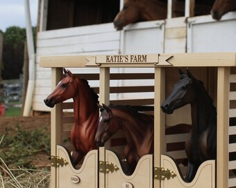 Horse Stable 2 Box Stalls Tack Room Your Toy Horses Will Etsy