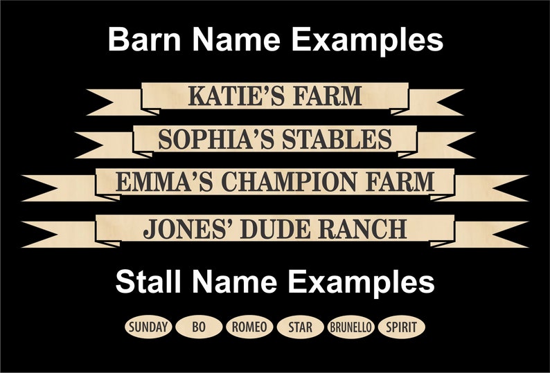 Barn Name And/or Stall Name Signs Custom Etsy