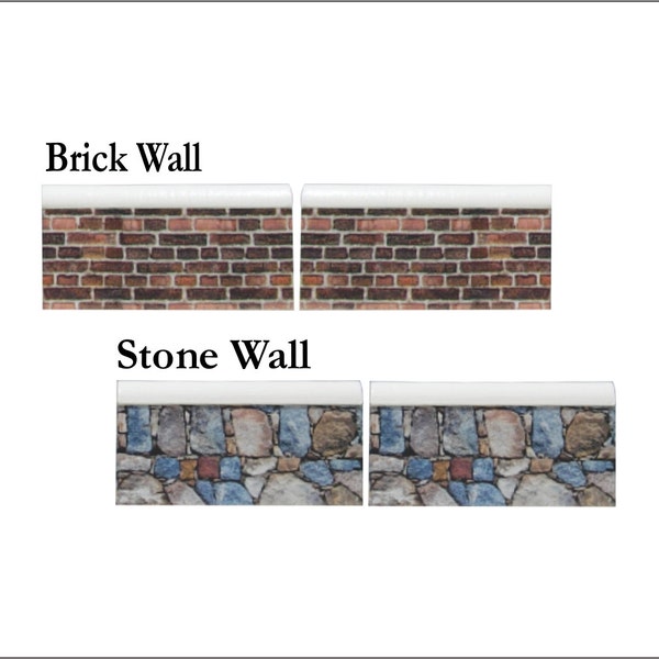 Brick and Stone Walls - Miniature - Horse Jump Accessory - Realistic - Beautiful way to accessorize any jump set up.